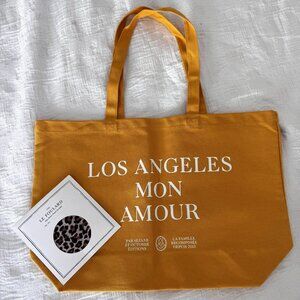 Sezane Los Angeles bag & Leopard Print Scarf